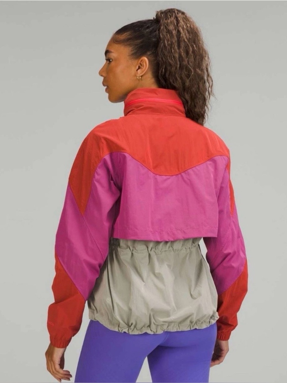 Lululemon Evergreen Anorak Pink Punch Pink Lychee Raw Linen Windbreaker - Picture 2 of 6